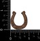 Set of 3, 1" Brown Horseshoe, Western, Embroidered, Iron on Patch